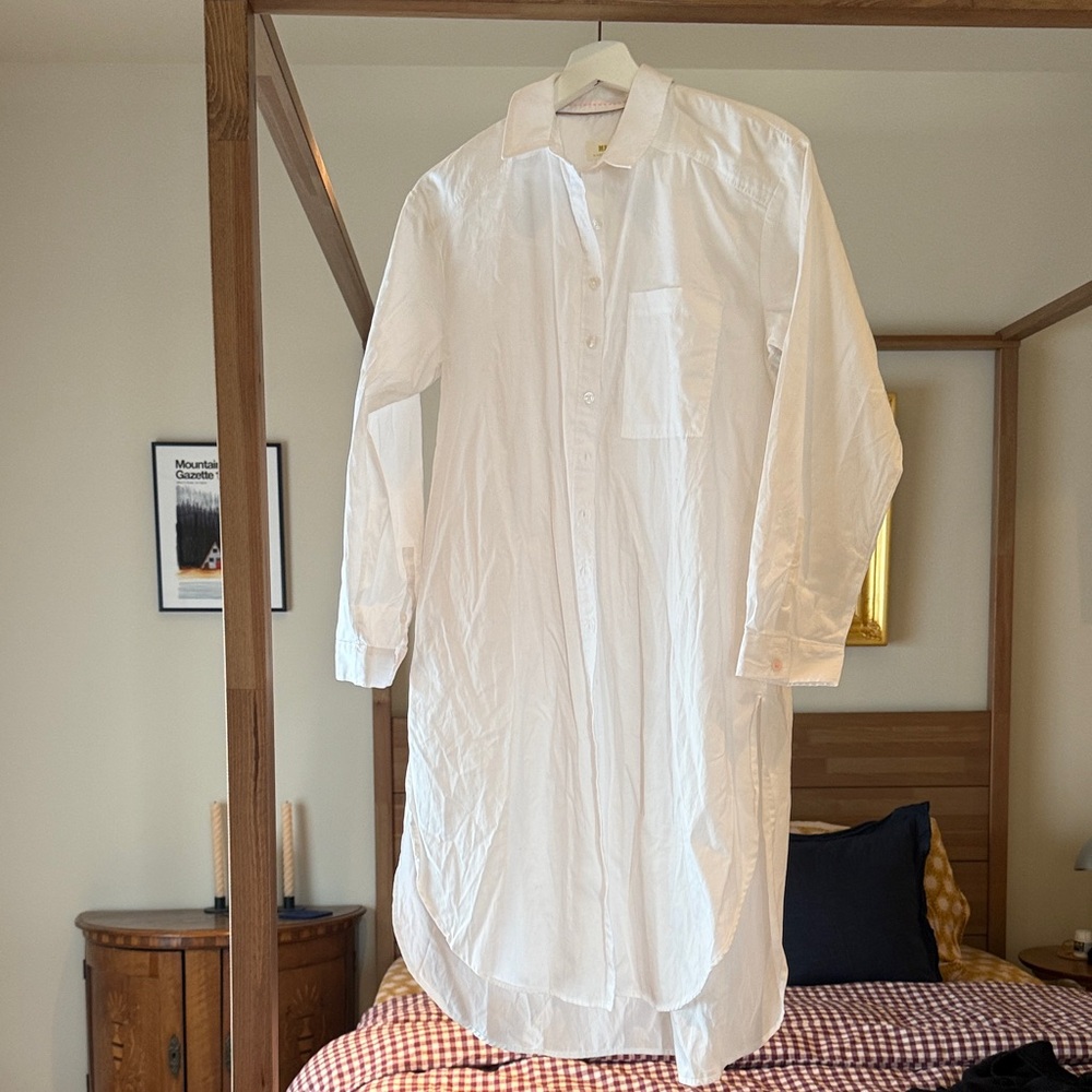 Maeve White Long Sleeve Dress